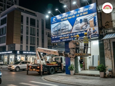 Quy trình thi công bảng hiệu quảng cáo từ khảo sát đến bàn giao